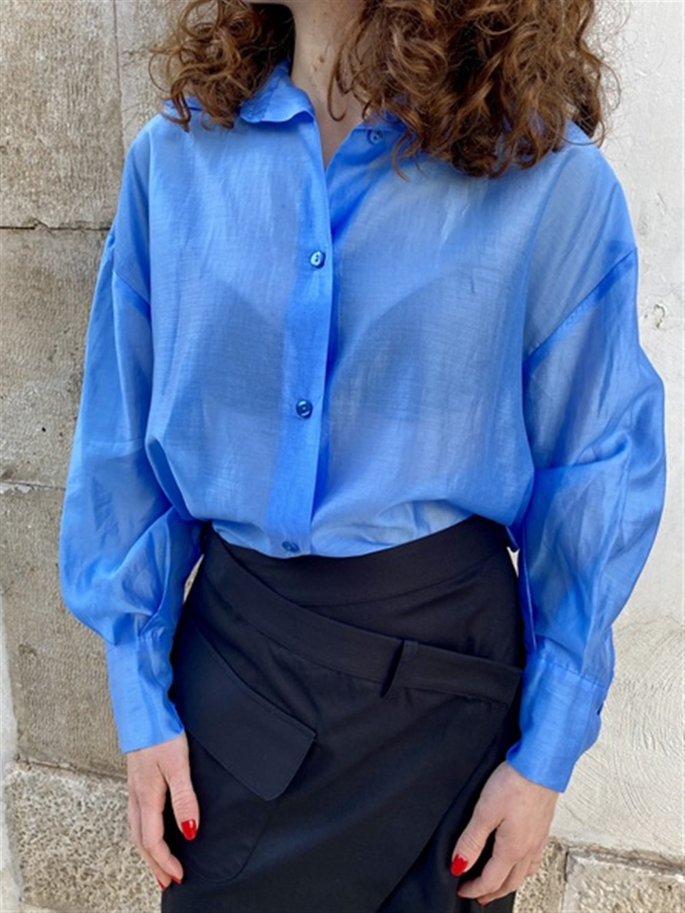 <p>
  Camicia in chiffon di viscosa
</p>Mariuccia Milano