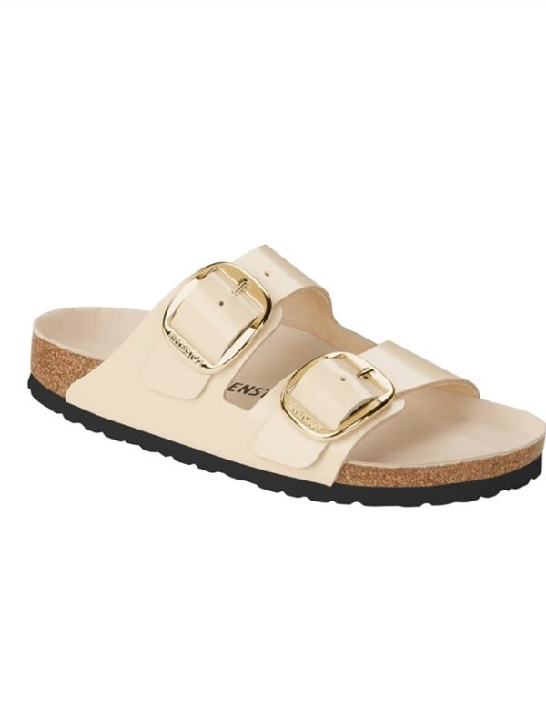 <p>
  Arizona Big Buckle Natural Leather Shine Ecru 
</p>

<p>
   
</p>Birkenstock