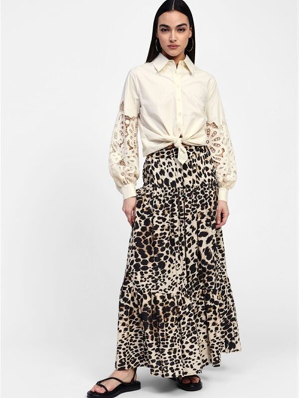 <p>
  Gonna lunga a balze stampa animalier
</p>Dixie