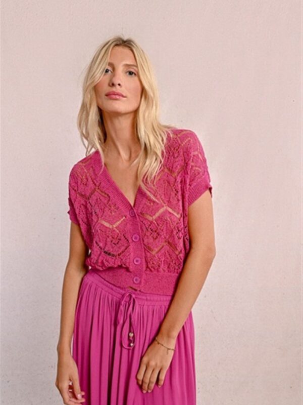 <p>
  Cardigan smanicato traforato
</p>Molly Bracken