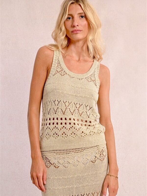 <p>
  Top in crochet e lurex
</p>Molly Bracken
