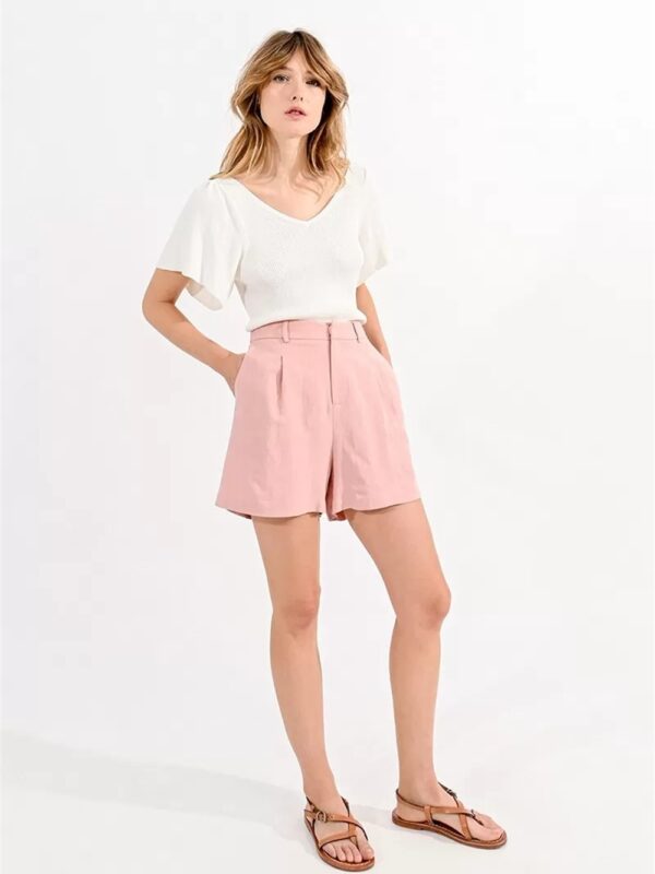 <p>
  Shorts in misto lino a vita alta
</p>Molly Bracken