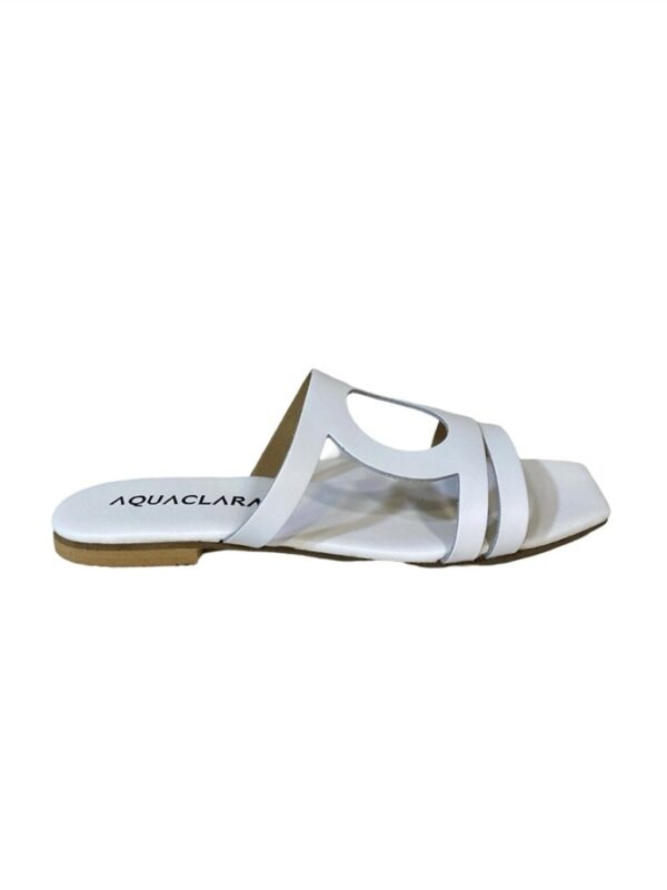 <p>
  Ciabattina con fasce e cerchio modello Q-PLAY BIANCO
</p>Aquaclara