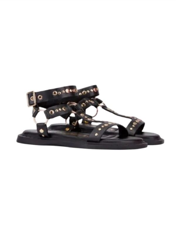<p>
  Sandalo modello Juliette con borchie oro
</p>Janet & Janet