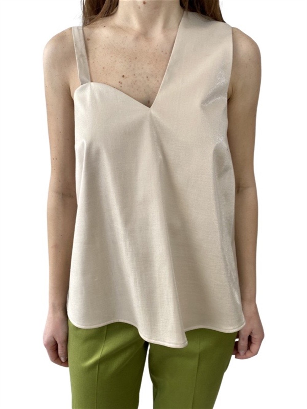 <p>
  Top scollo a v con spalline di diversa ampiezza
</p>Tolérance Couture