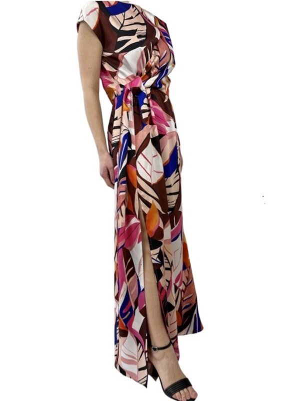 <p>
  Abito a fantasia con spacco e nodo frontale
</p>Tolérance Couture