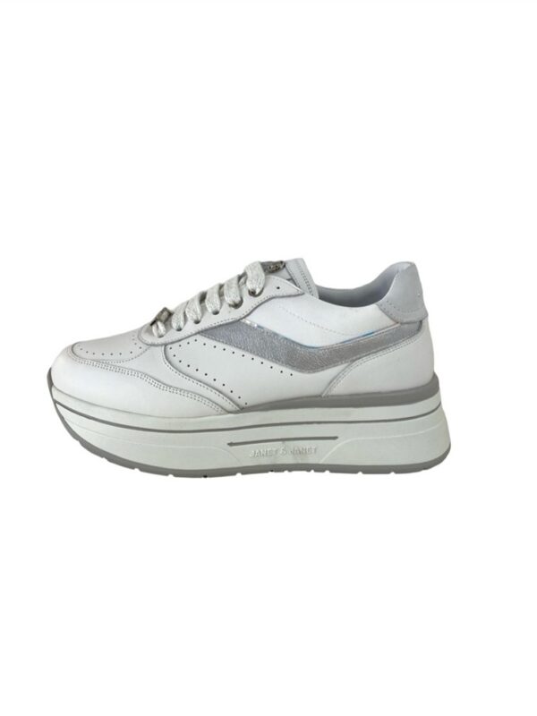 <p>
  Sneakers con zeppa di 6 cm WHITE-SILVER
</p>Janet & Janet