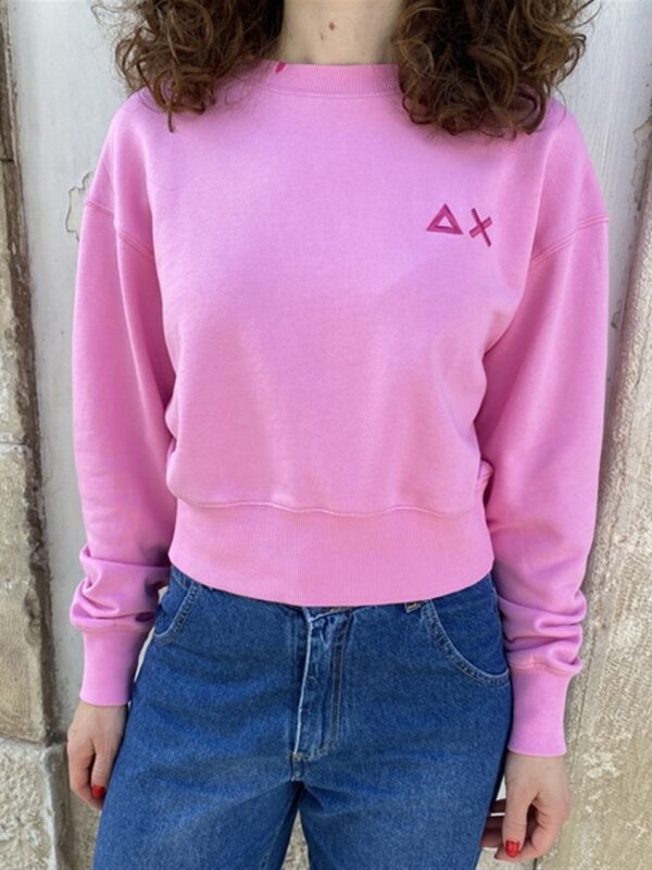 <p>
  Felpa crop paricollo con logo geranio
</p>Sun 68