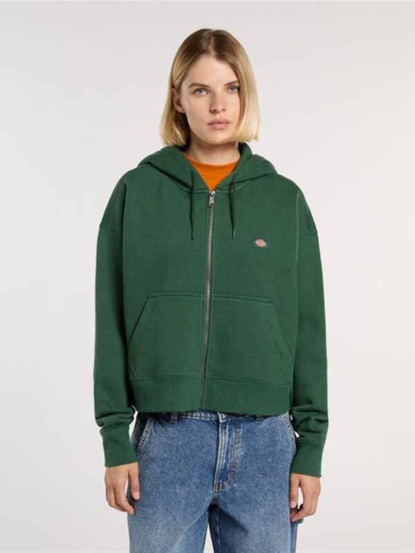 <p>
  Felpa con zip e cappuccio OAKPORT ZIP HOODIE PINE NEEDLE GREEN 
</p>Dickies