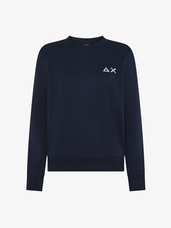 <p>
  Felpa girocollo in cotone NAVY BLUE
</p>Sun 68