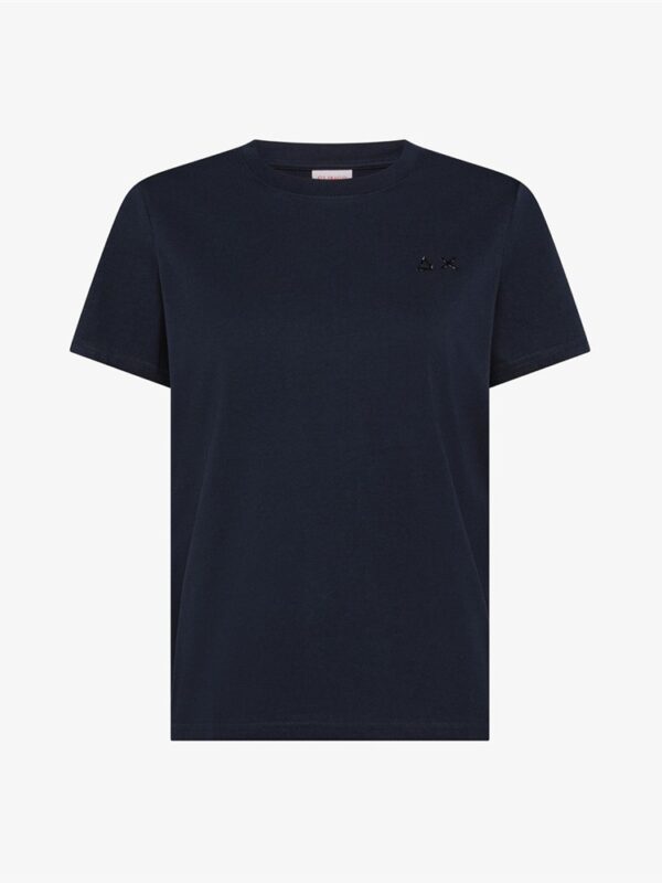 <p>
  T-shirt girocollo in cotone NAVY BLUE 
</p>Sun 68