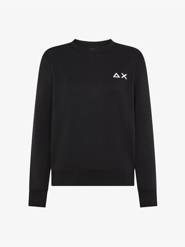 <p>
  Felpa girocollo in cotone NERO 
</p>Sun 68