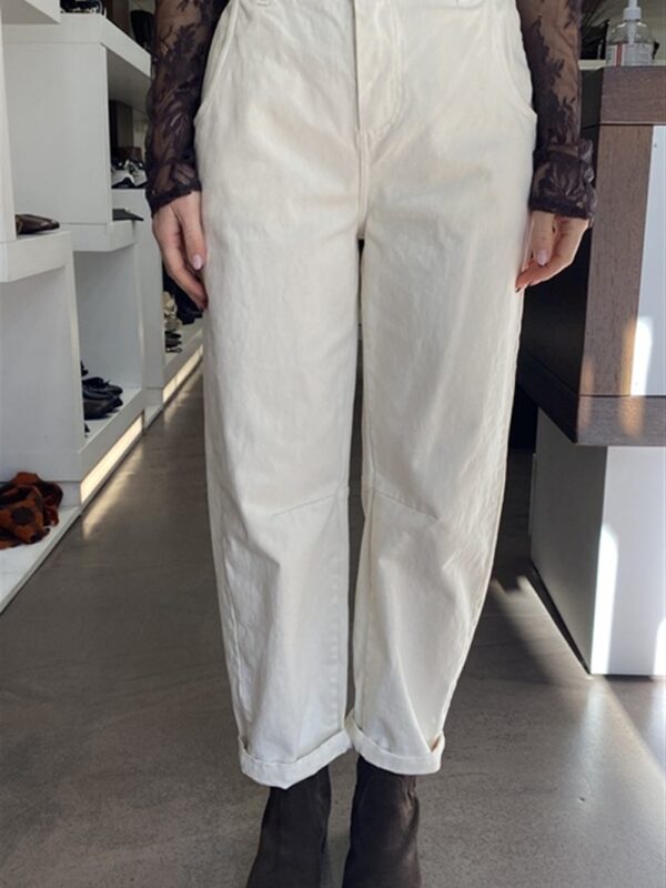 <p>
  Pantalone vita bassa barrel
</p>Kontatto