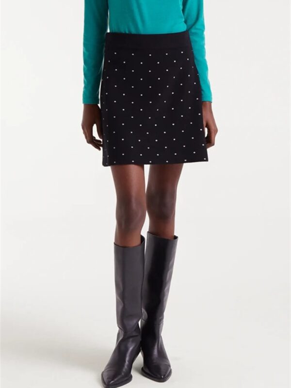 <p>
  Minigonna in maglia stampa micro pois
</p>Compania Fantastica