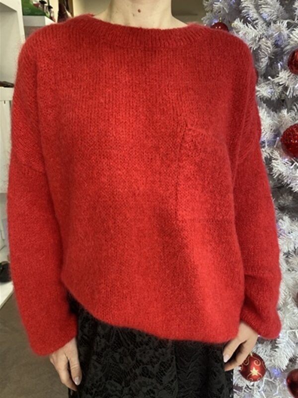 <p>
  Maglioncino con tasca frontale e chiusura a nastro posteriore
</p>Dixie