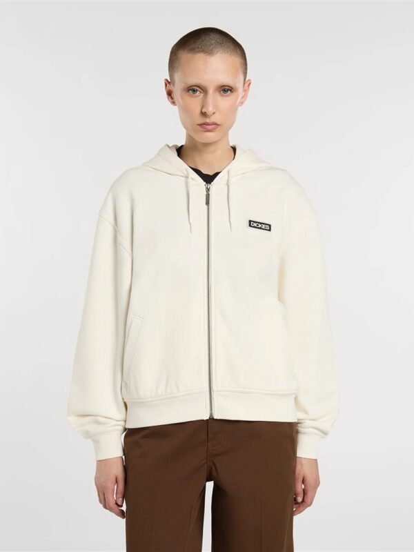 <p>
  Felpa con zip e cappuccio DESHLER FZ HOODIE W EGRET
</p>Dickies