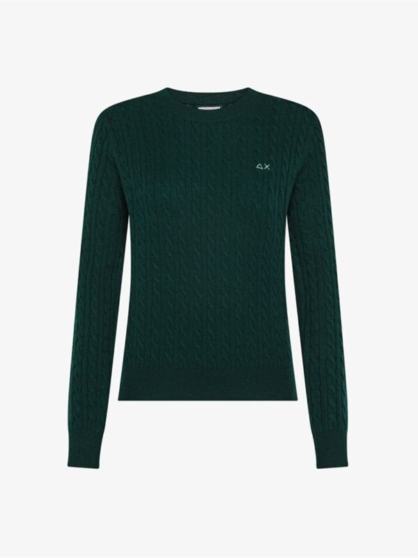 <p>
Maglioncino in lana e cashmere a trecce VERDE INGLESE
</p>
<p>
</p>Sun 68