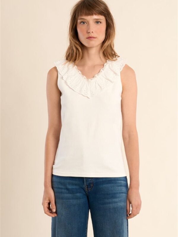 <p>
  Canotta con colletto ricamato
</p>Molly Bracken