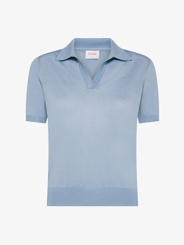 <p>
Polo in viscosa azzurro
</p>
<p>
</p>Sun 68