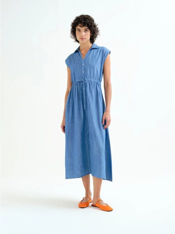 <p>
Abito midi in chambray di cotone con coulisse
</p>Compania Fantastica