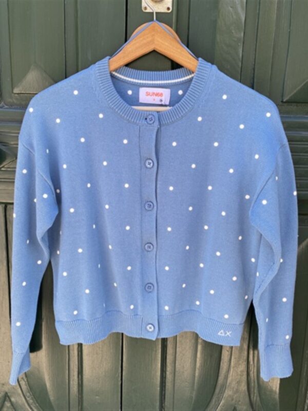 <p>
  Cardigan a pois avio/bianco
</p>Sun 68