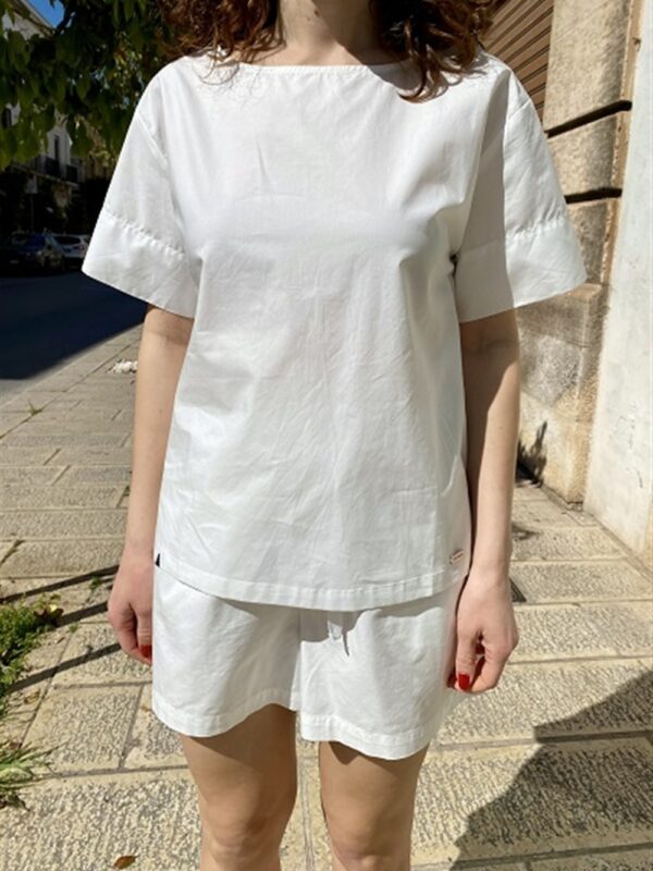 <p>
T-shirt basic a scatola con spacchi laterali
</p>Sun 68