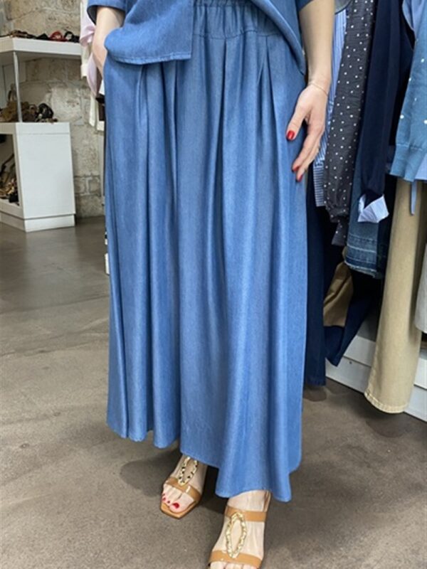 <p>
  Gonna lunga in chambray effetto denim
</p>H2o