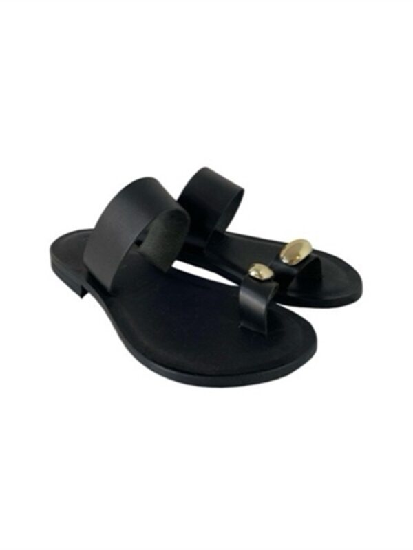 <p>
  Infradito ad anello con accessorio oro e fascia sul collo 
</p>Cuoieria Italiana