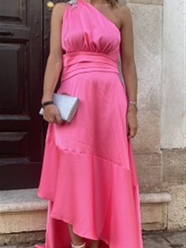 <p>
Abito monospalla in raso
</p>Mariuccia Milano