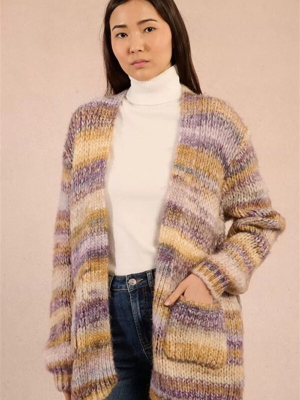 <p>
  Cardigan media lunghezza multicolor con tasche
</p>Molly Bracken