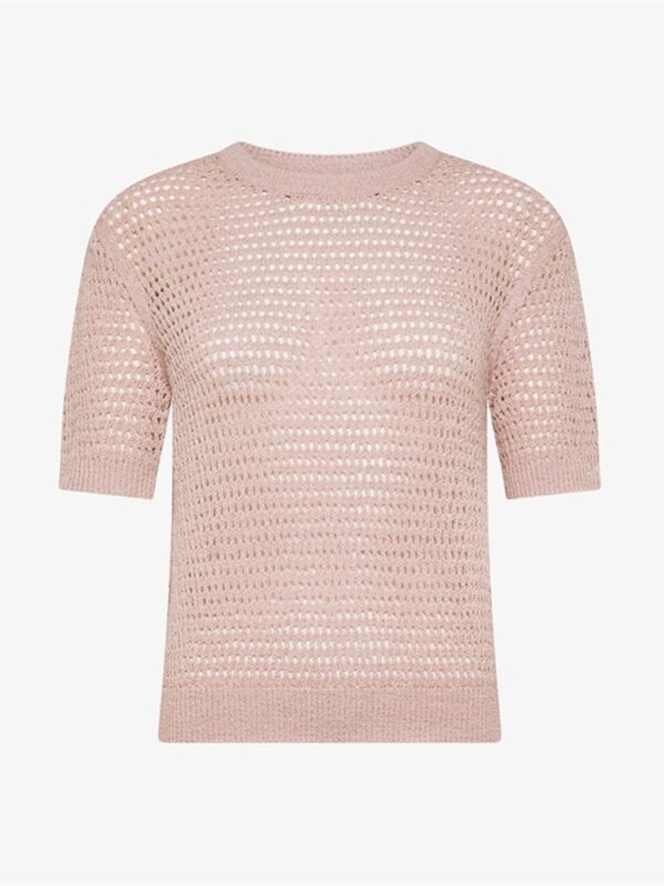 <p>
  T-shirt in maglia traforata porcellana
</p>Sun 68