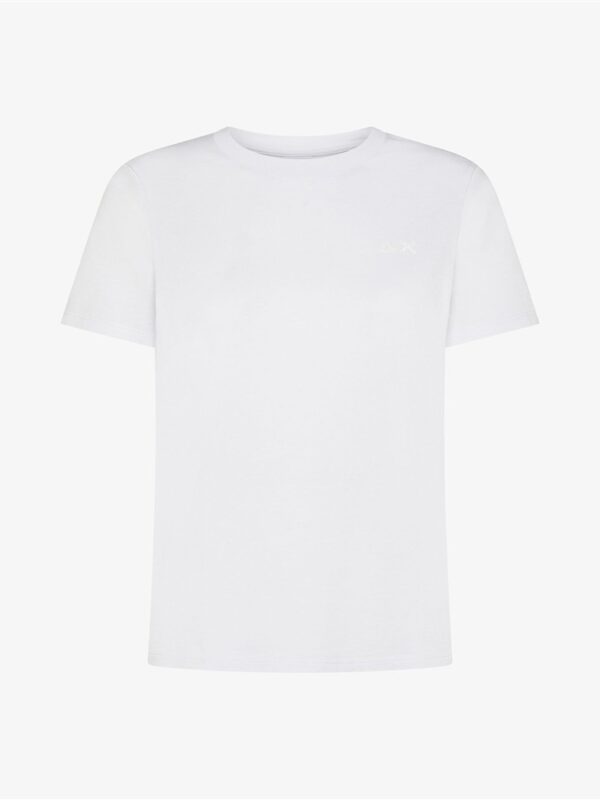 <p>
T-shirt basic in cotone bianco
</p>Sun 68