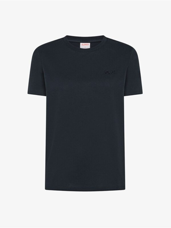 <p>
  T-shirt in piquet navy blue
</p>Sun 68