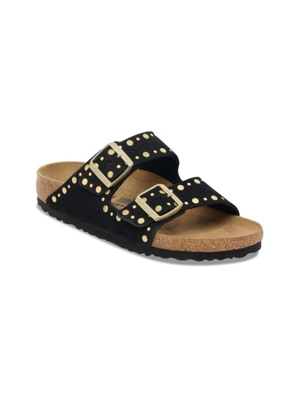 <p>
  Arizona Suede Leather Rivet Black - Calzata Stretta 
</p>Birkenstock