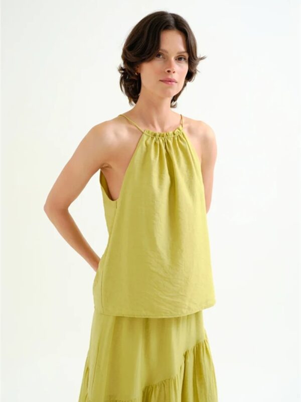 <p>
  Top con scollo all'americana pistacchio
</p>Compania Fantastica