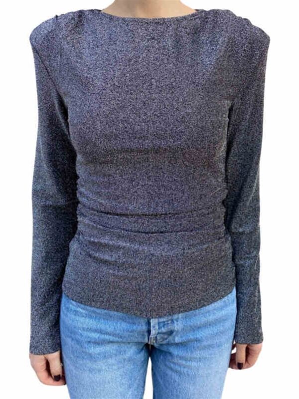 <p>
  Maglia manica lunga glitterata con spalline e drappeggi
</p>Compania Fantastica