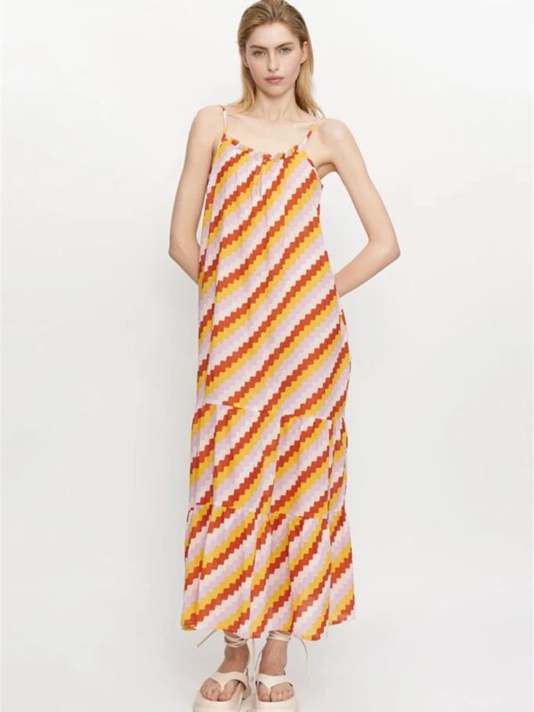 <p>
  Abito lungo stampa zigzag
</p>Compania Fantastica