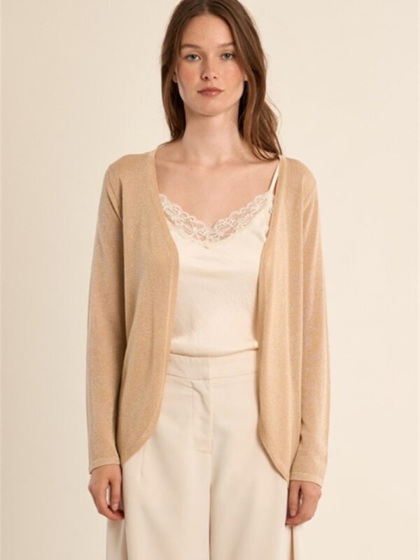 <p>
  Cardigan in lurex senza bottoni
</p>Molly Bracken