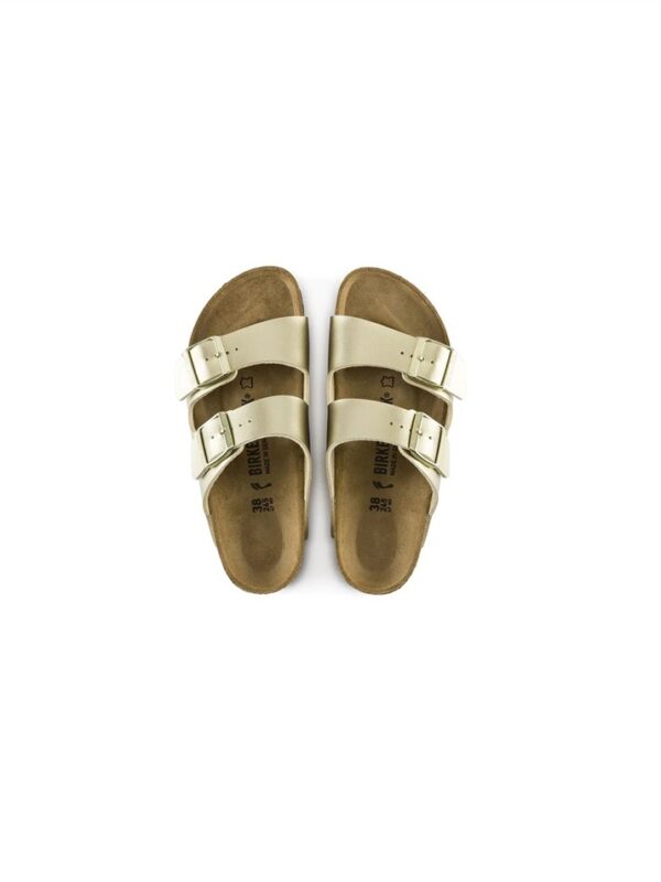 <p>
  Arizona Birko Flor GOLD - Calzata Stretta 
</p>Birkenstock