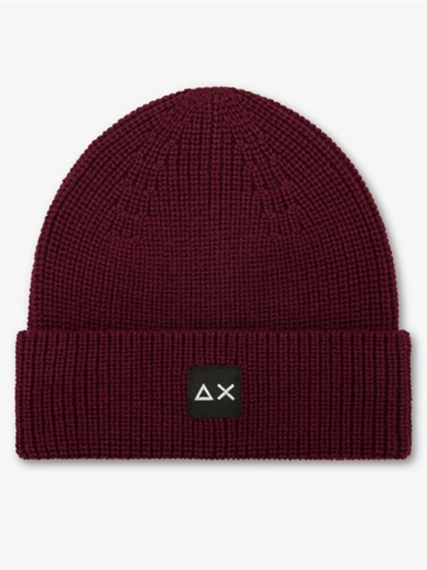 <p>
  BORDEAUX - Berretto beanie in misto lana a costine
</p>Sun 68
