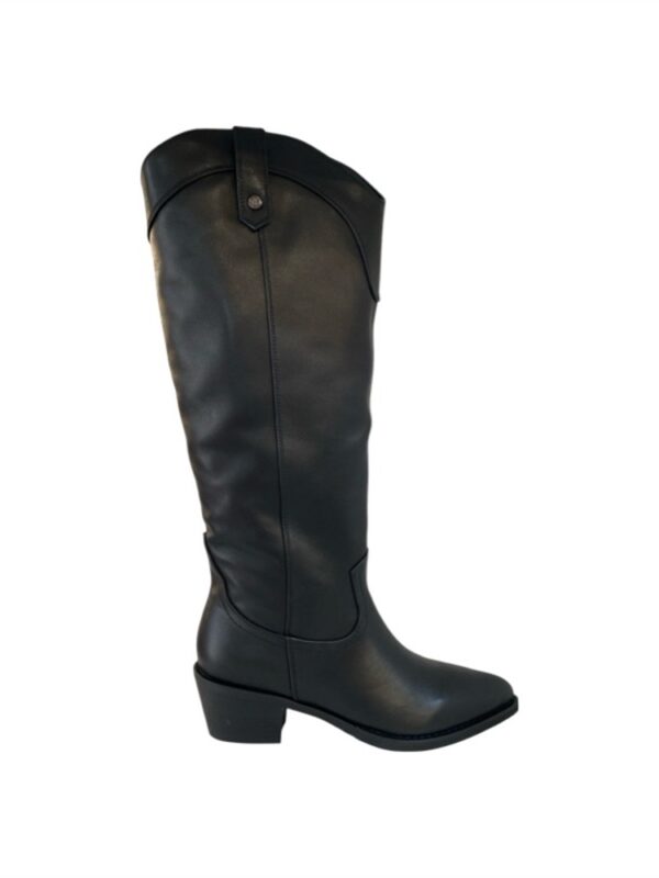 <p>
  BLACK - Texano gambale alto con zip interna tacco 5 cm
</p>Janet & Janet
